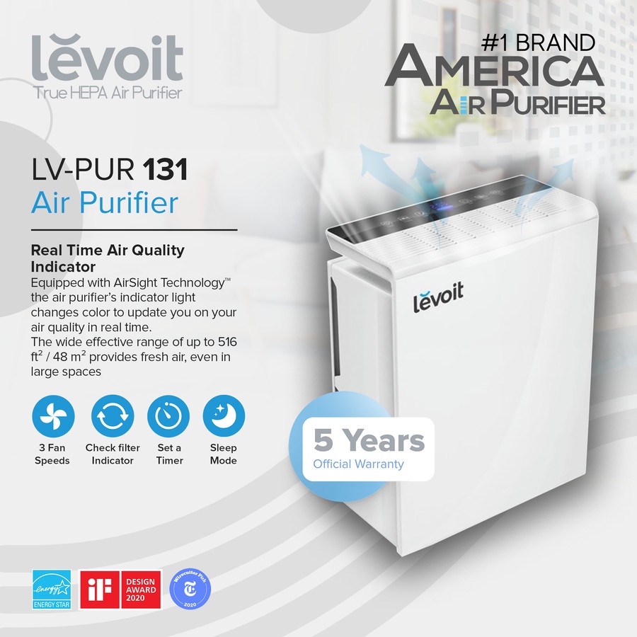 Levoit PUR 131 Air Purifier with HEPA Filter H13 99.9% Pembersih Udara