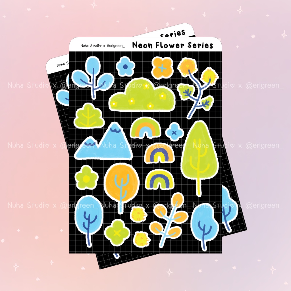 

Sticker by erlgreen_ | Neon Flower Series Bunga Pohon Pelangi Neon| Aesthetic Sticker Estetik Stiker HP Laptop Botol Cute Waterproof Scrapbook Diary Journal Bujo Anti Air