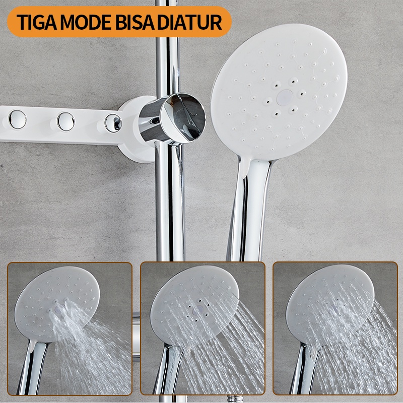 4 Dalam 1 Shower Tiang Set Panas-Dingin / Shower Set / Kepala Pancuran / Keran Mandi Air Panas Dingin