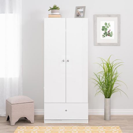 Lemari Pakaian Minimalis Kayu Warna Melamin 2 Pintu - Almari Baju Kecil