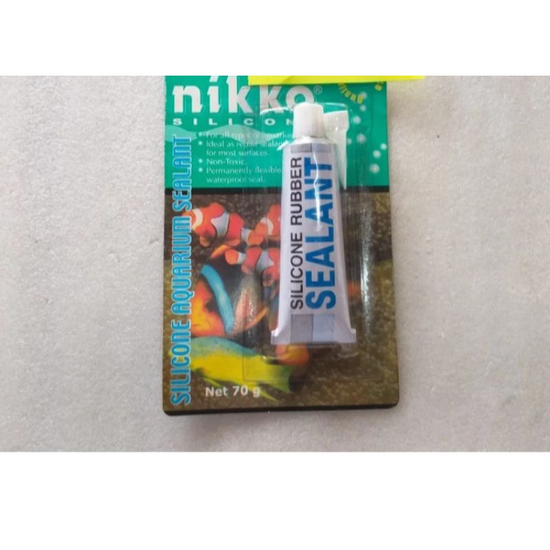 Lem sealent nikko sealent silicon Rubber warna bening