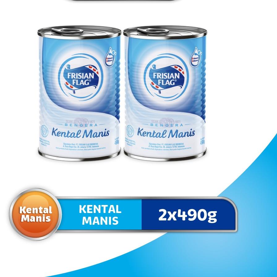 

ㆂ Frisian Flag Bendera Kental Manis Kaleng 490gr x2 ✉