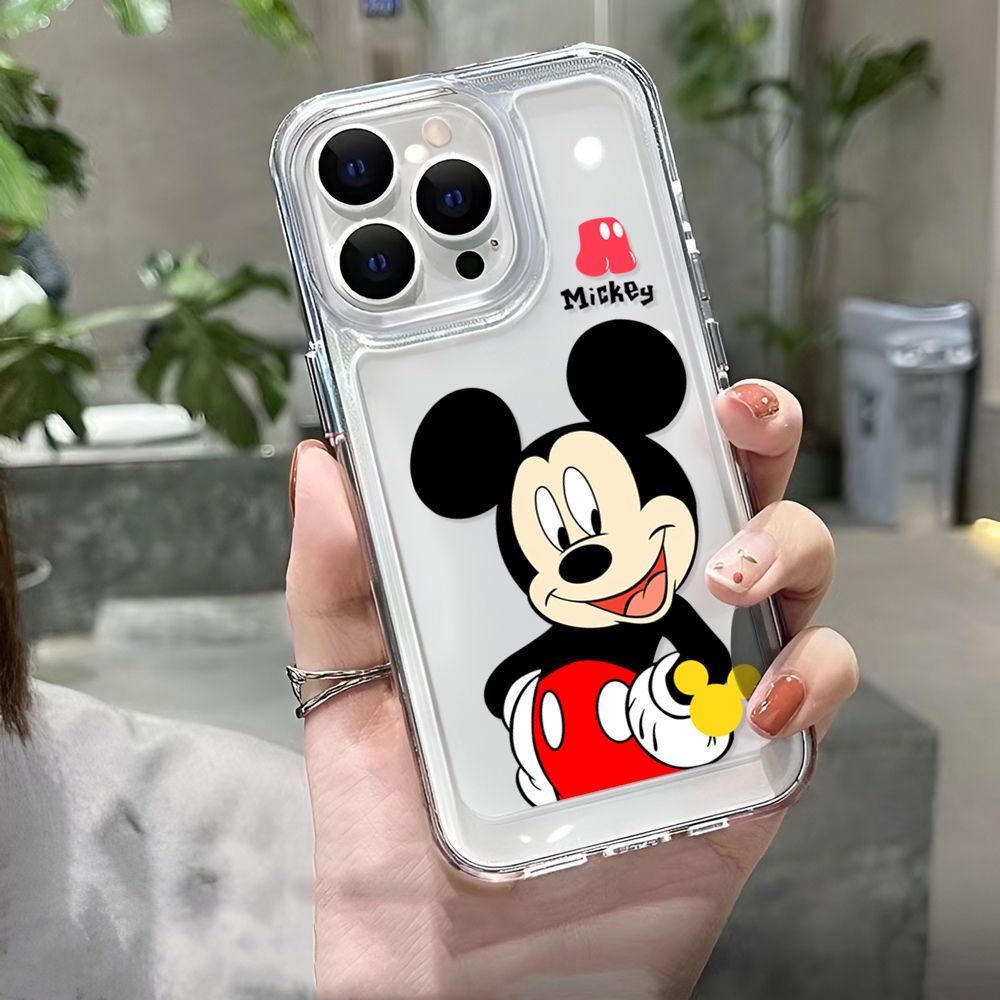 IPHONE Mouse Lucu Lembut Shockproof Phone Case Kompatibel Untuk Iphone14 13 12 11 Pro XS Max X XR Casing7 8 Plus Cover TPU Transparan