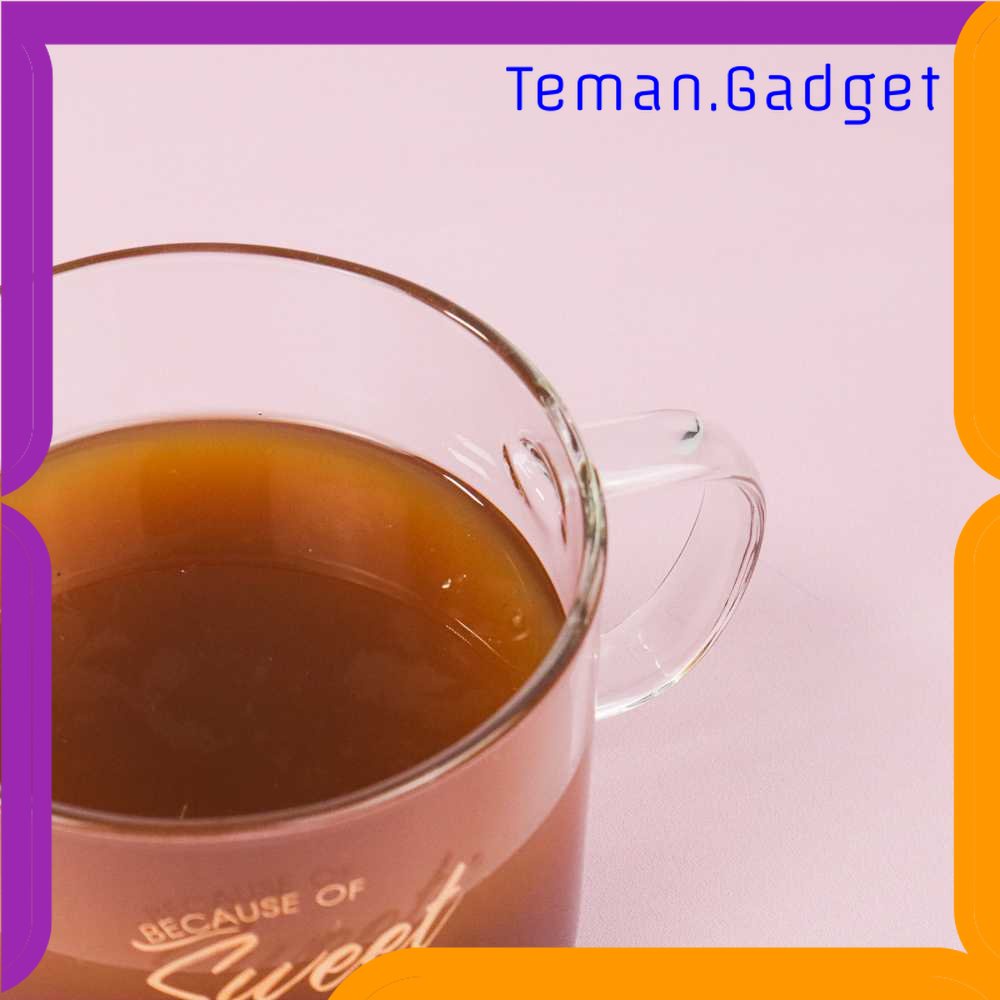 TG - DPR BANFANG Gelas Cangkir Kopi Glass Coffee Desain Sweet Time 475ml - MD18