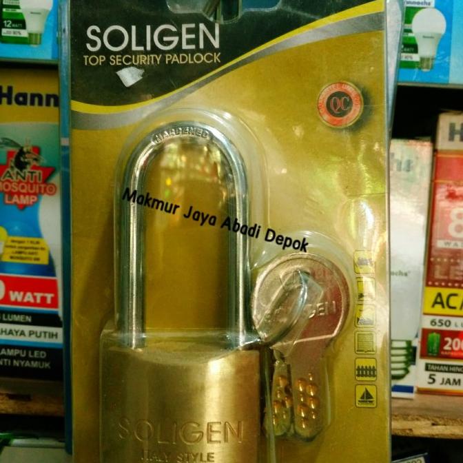 Gembok 40mm Panjang Soligen / gembok Soligen 40mm / gembok kuningan