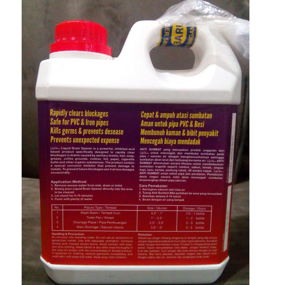 Barang Pilihan.. ANTI SUMBAT 88A CAIRAN PEMBERSIH SALURAN TOILET WC MAMPET / PENGURAS WC 88 A