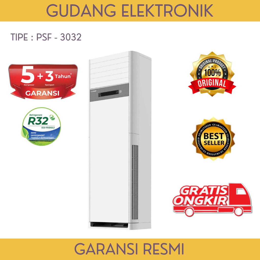 AC STANDING POLYTRON 3 PK - PSF-3032 | AC FLOOR STANDING - UNIT ONLY [ INDOOR + OUTDOOR ] - FREE ONGKIR SERANG KOTA