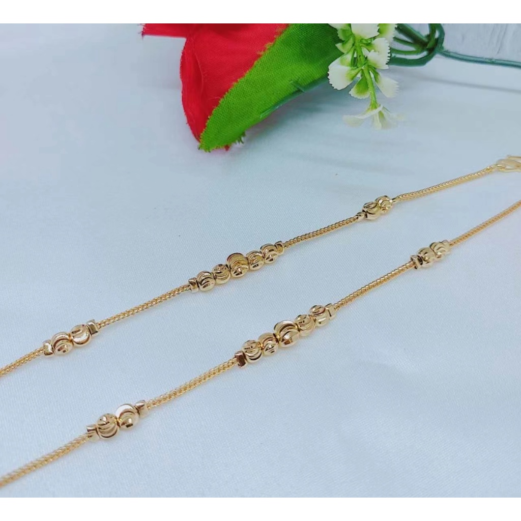 Gelang Xuping Biji Bola Lapis Emas 24K Perhiasan Fashion K007/008
