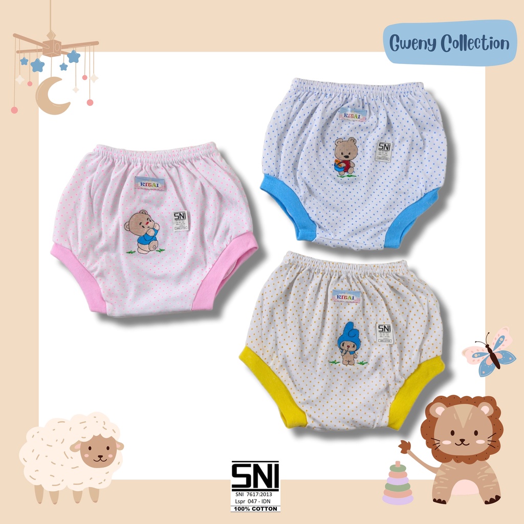 CELANA KODOK CELANA POP PENDEK SEGITIGA MOTIF MINI POLKA UNISEX (507)
