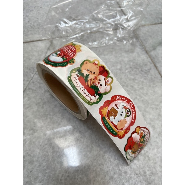 

Stiker Natal / Cute Christmas Stickers for packaging hampers Natal / stiker toples