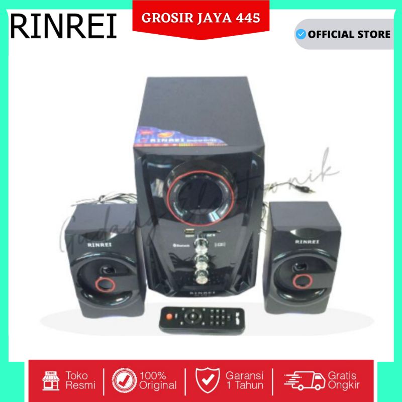 Speaker Aktif RINREI SR 878 N Audio Multimedia 2.1 Bluetooth - USB - SD Card - Radio - Remote