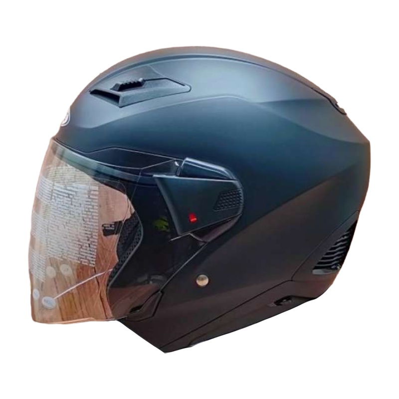 Helm Zeus ZS611 Solid Black Doff | Zeus ZS 611 Double Visor