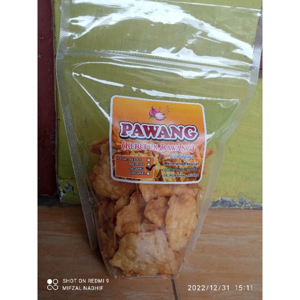 

krupuk bawang kemasan 250gram