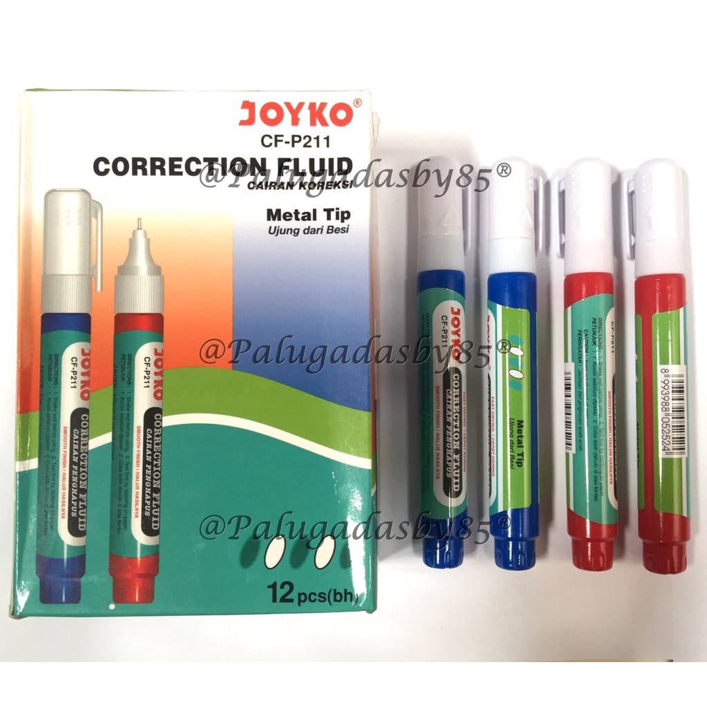

(1 Biji) Correction Fluid JOYKO CF-P211 / Tipe X Joyko CF-P211 / Joyko Correction Fluid / Cairan Koreksi Penghapus Cair Joyko CF-P211 / P 211