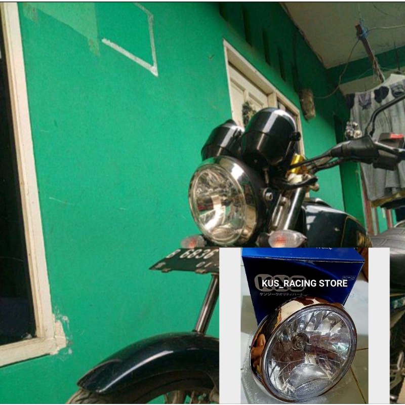 Lampu depan-Reflektor Rx-King Cover bulat Hitam