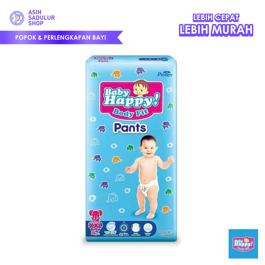 Popok Baby Happy XXL24+4 Bandung Murah Promo