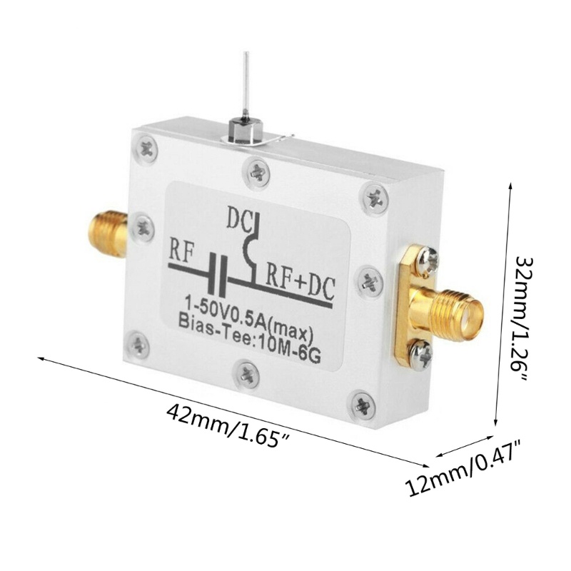 Zzz 10MHz-6GHz Coaxial Blocker Broadband Frekuensi Radio Microwave Coaxial Bias Tee