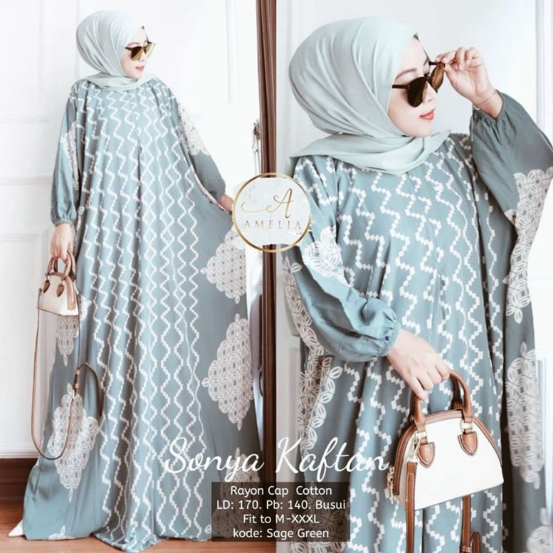 TERBARU DASTER KAFTAN SONYA GAMIS KAFTAN JUMBO BAHAN RAYON GRADE A HALUS TEBAL BUSUI FRENDLY BIDA COD