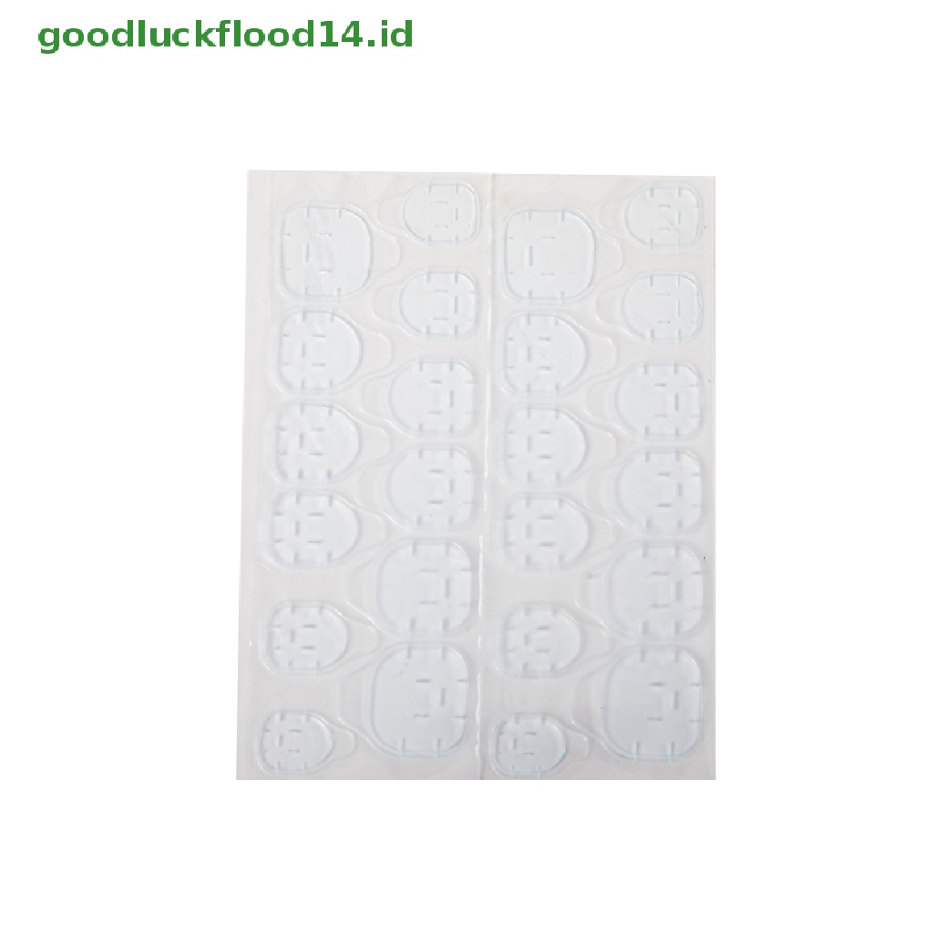 [GOOGFOUR] 1/10pcs Tips Kuku Transparan Dua Sisi Perekat Diri Stiker Ekstensi Lem [TOP]