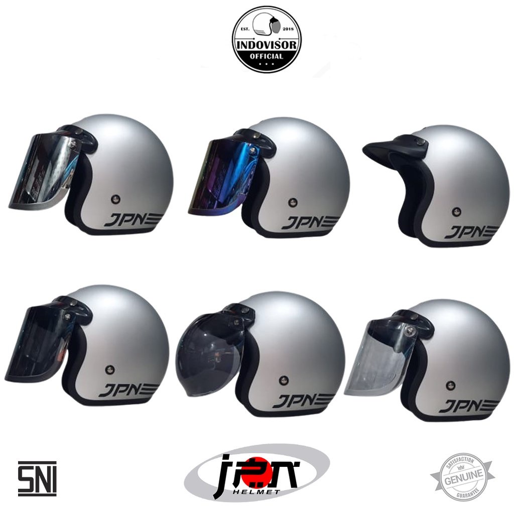 Helm JPN Warna Silver Doff