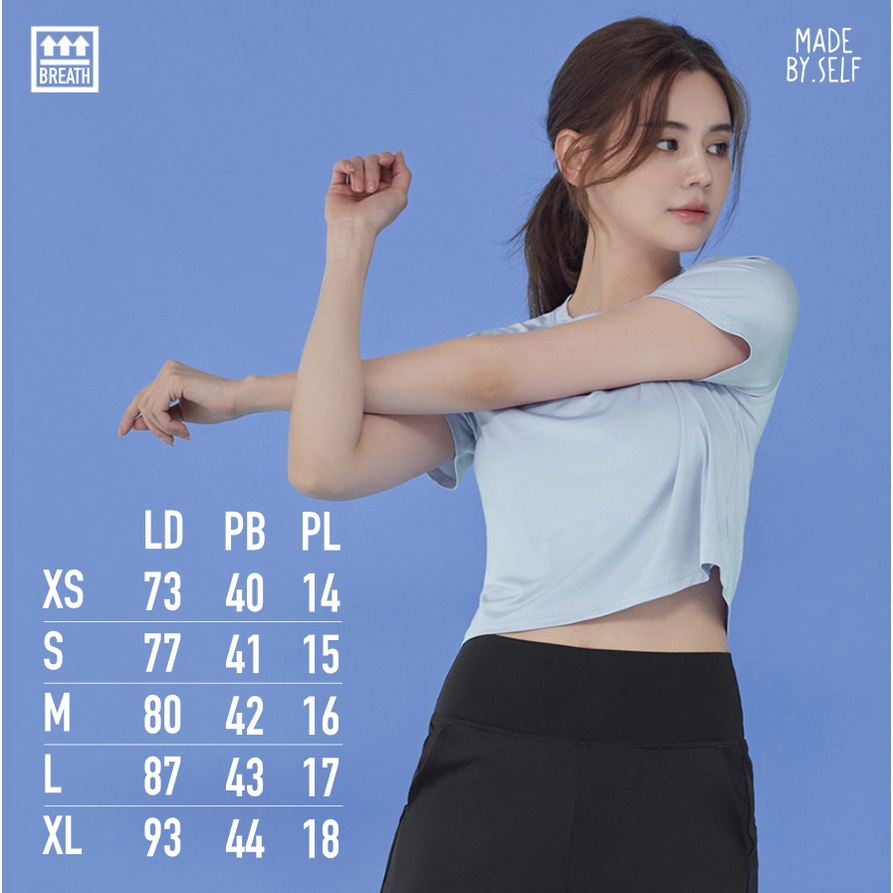 Kaos polos Slimfit Crop Top 100% Ringspun cotton combed reaktif 30s