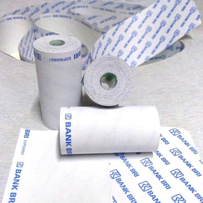 

KERTAS STRUK KASIR THERMAL 57X30 LOGO BANK BRI ATAS BAWAH UNTUK EDC