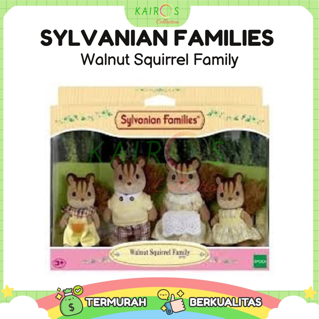 Sylvanian Families Walnut Squirrel Family