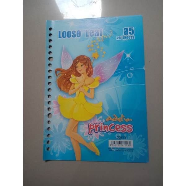 [PRELOVED]Kertas Binder Loose Leaf Adelia Princess/File Binder Langka (pembatas+isi)