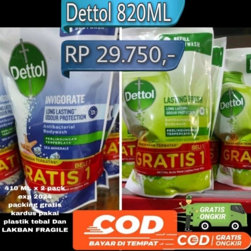 Jual DETTOL BODY WASH REFILL 820ml Harga promo toko Shopee Indonesia