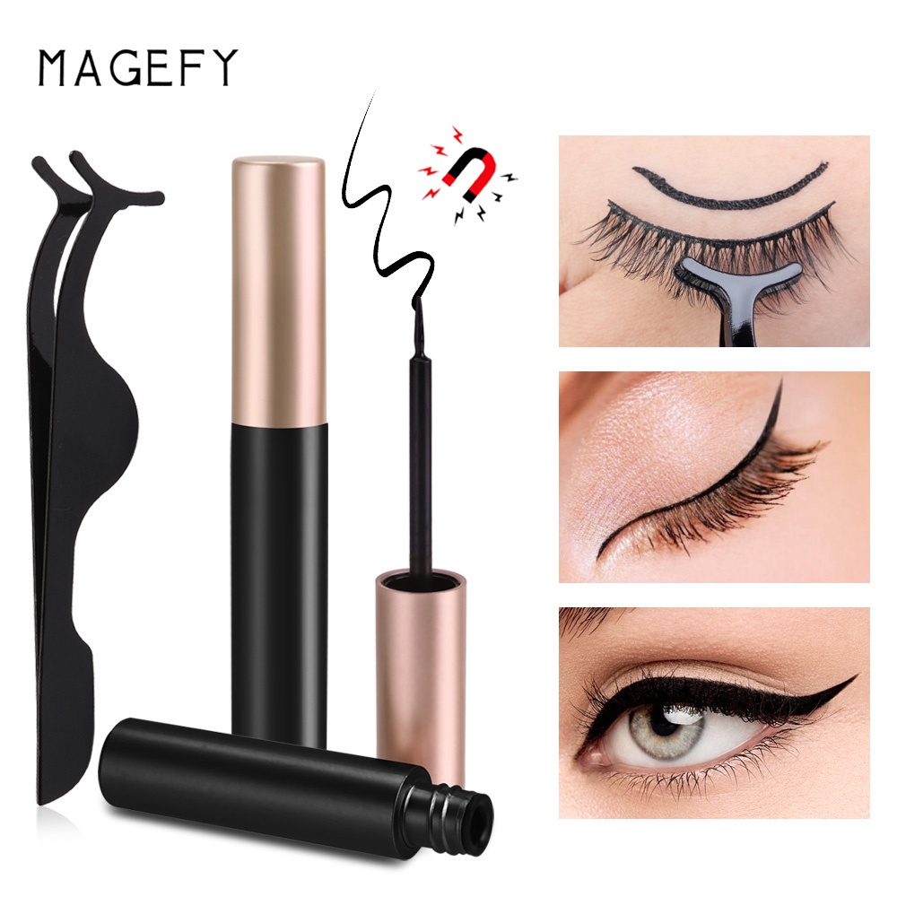 MAANGE Eyeliner Magnetic Hitam (Black) For Lashter - Liquid Magnetic Waterproof Eyelashes Bulu Mata Magnetik Alat