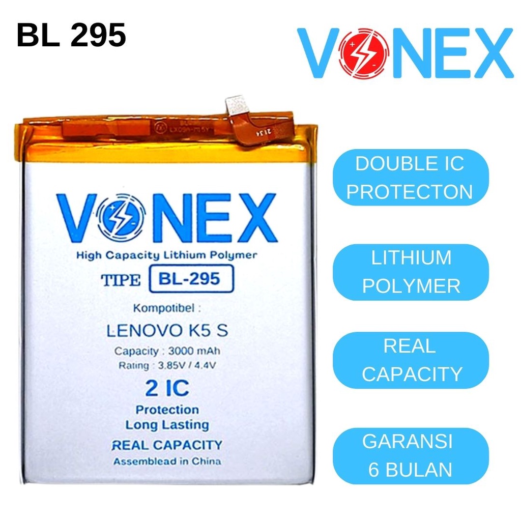 Vonex BL295 BL 295 Lenovo K5S / Lenovo K9 Batre Batrai