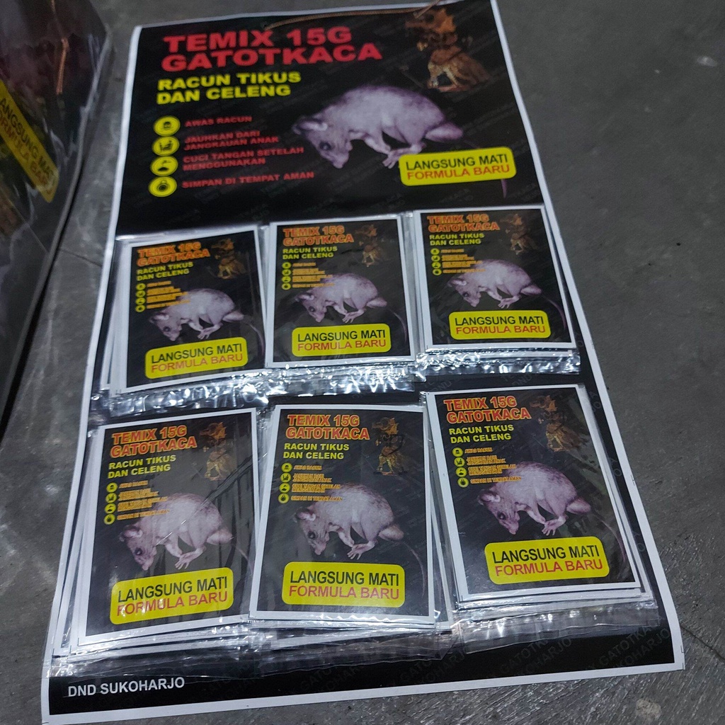 (Grosir) Racun Tikus Temix Gatot Kaca / Racun Celeng Temix Gatot Kaca / Racun Tikus & Celeng Temix 1
