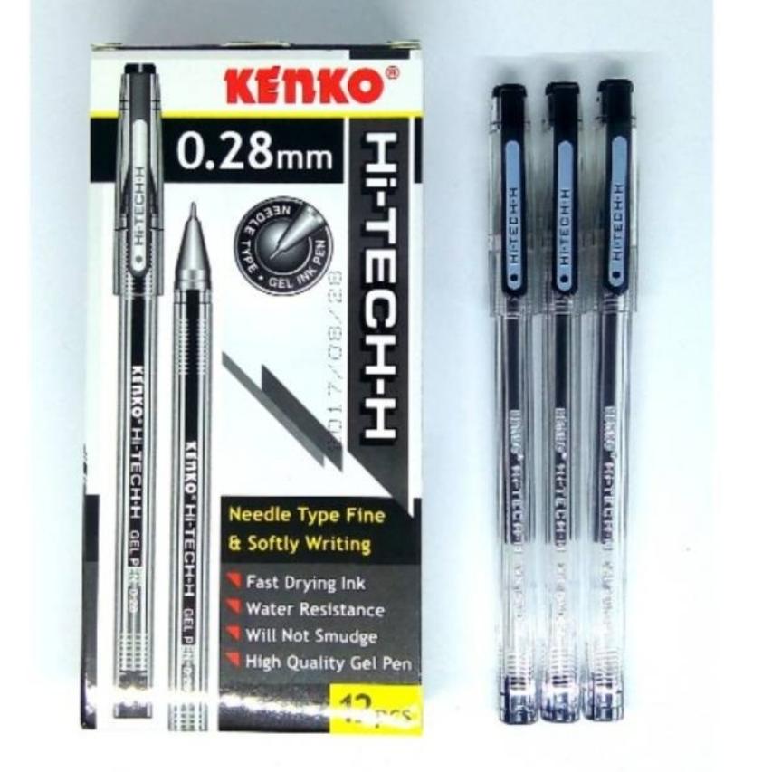 

V(63✓) Hi-TECH HITAM KENKO | Pulpen Gel PEN 0.28mm | 1 pcs amanah