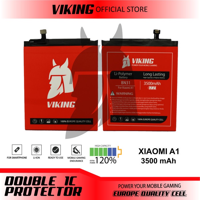 BATERAI VIKING XIAOMI REDMI NOTE 5A - NOTE 5A PRIME BN31 DOUBLE POWER
