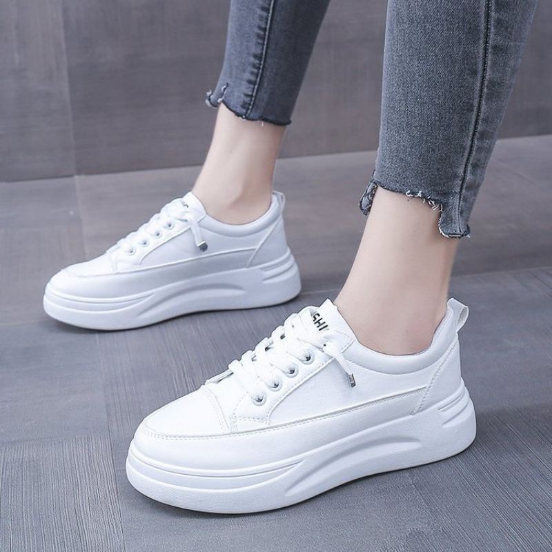 {EJ} Sepatu Wanita Sneakers Putih Fashion Korea Musim semi Sport Import