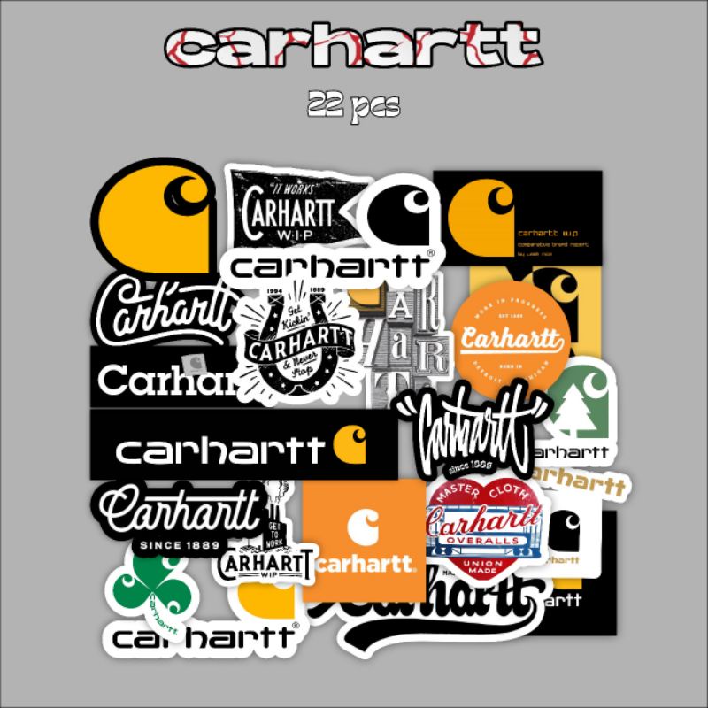 

STIKER NEW PAKET ISI 22PCS CARHARTTTTT BAHAN GRAFTAC WATERPROOOFF HIGH QUALITY KECE BADAI