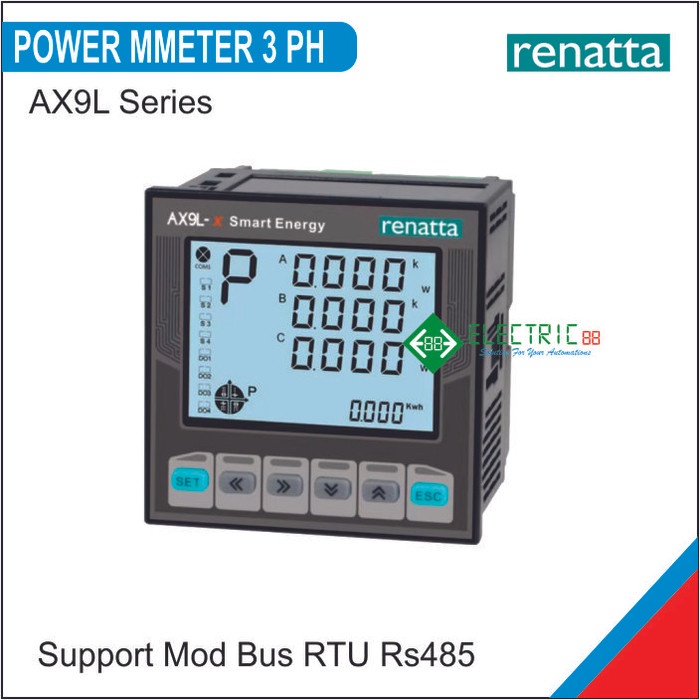 Renatta Power Meter 3 Phase Support Modbus Rtu Rs485