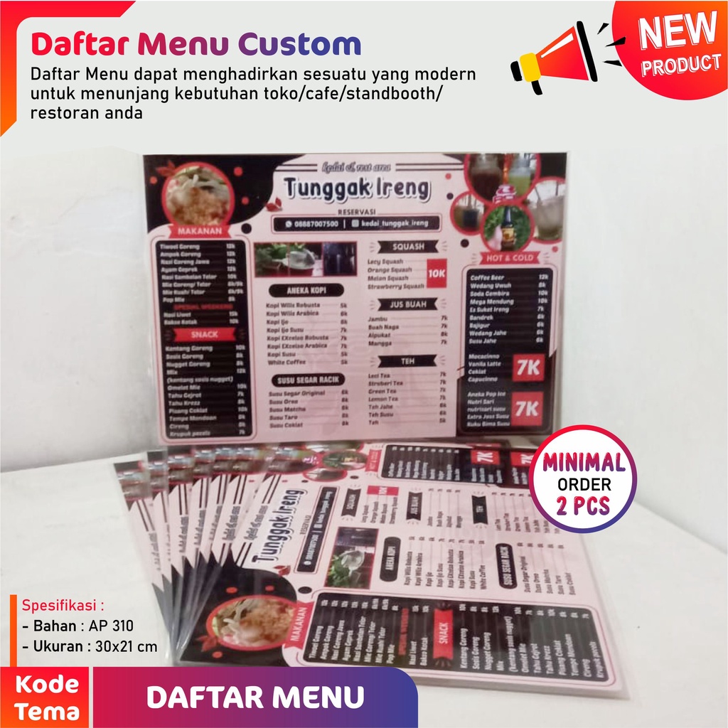 

FREE DESAIN Cetak Daftar Menu Makanan Minuman cafe standbooth restoran Katalog toko buku menu cetak list menu buku menu desain menu katalog menu