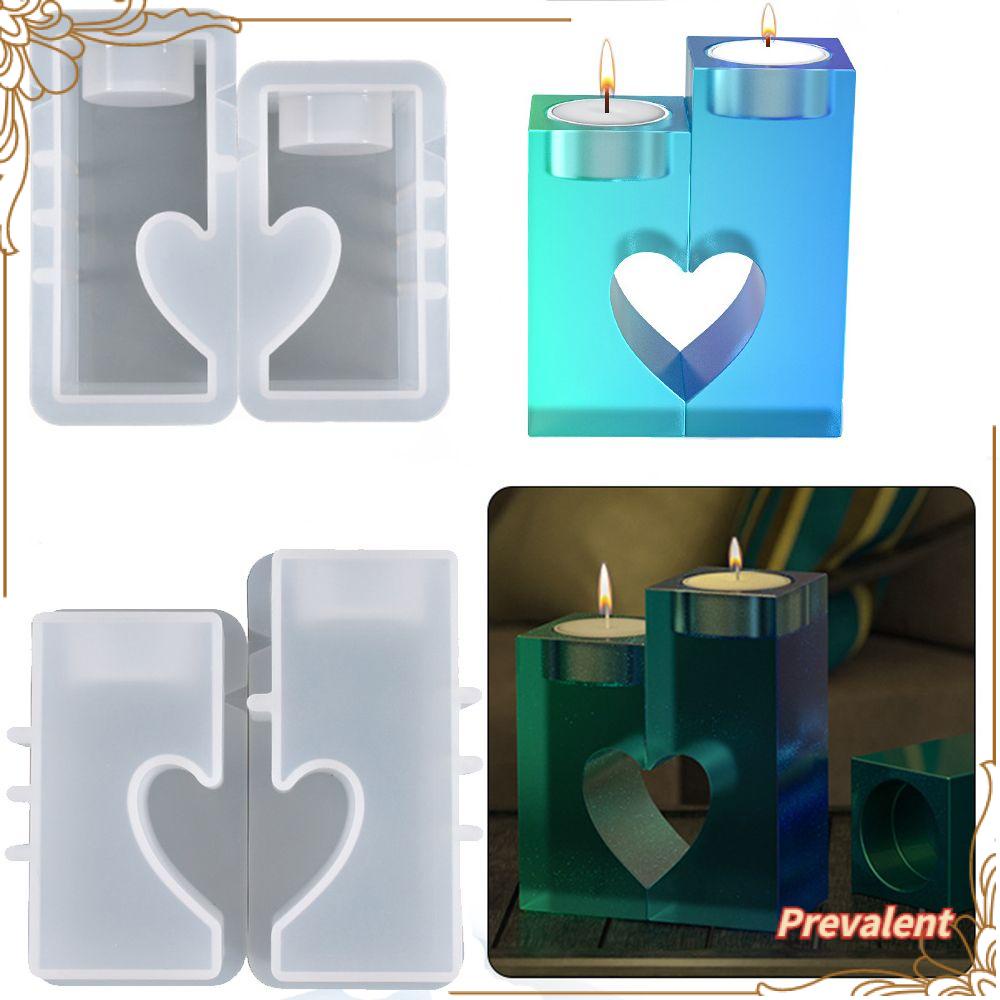 Preva Cetakan Resin Epoksi Transparan Persegi Panjang Love Ornamen Lilin Kristal