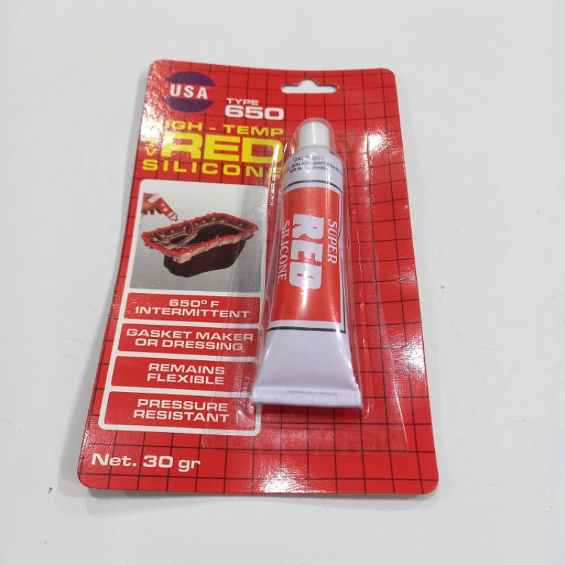 

Lem Red Silicone | Lem Merah High Temp USA Type 650