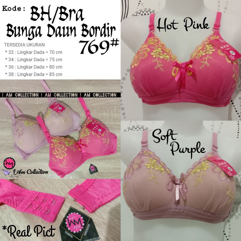 AM | BH | Bra Bunga Daun Bordir 769#