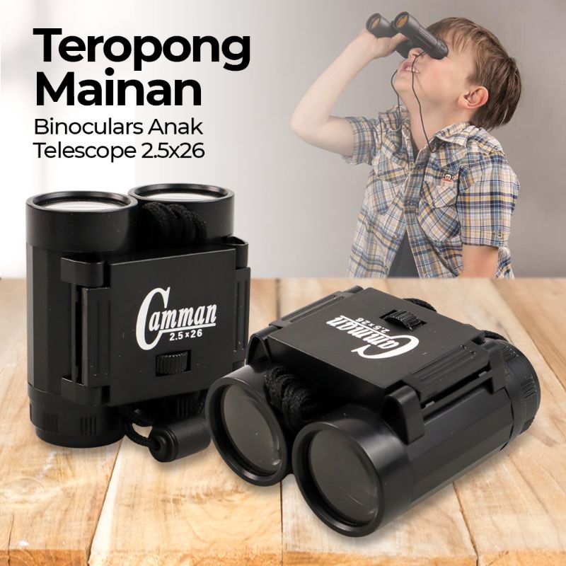 Teropong Binoculars Mainan Anak Telescope 2.5x26