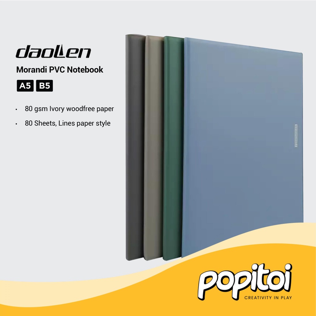 

DaoLen Morandi PVC Notebook A5 B5 Buku Tulis Catatan Warna Vintage Retro