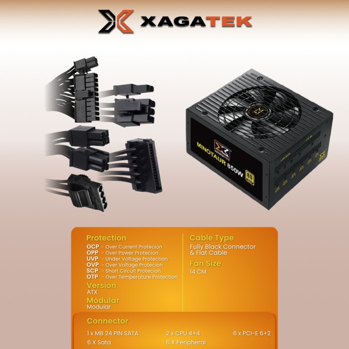 POWER SUPPLY / PSU XAGATEK PSU MINOTAUR 850W 80Plus GOLD