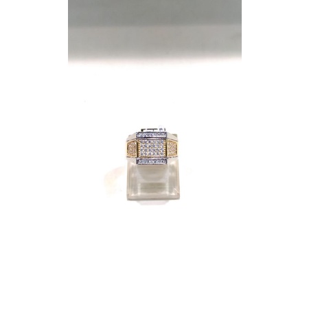 Cincin Pria Diamond Look Uk 22 Emas Kuning 700