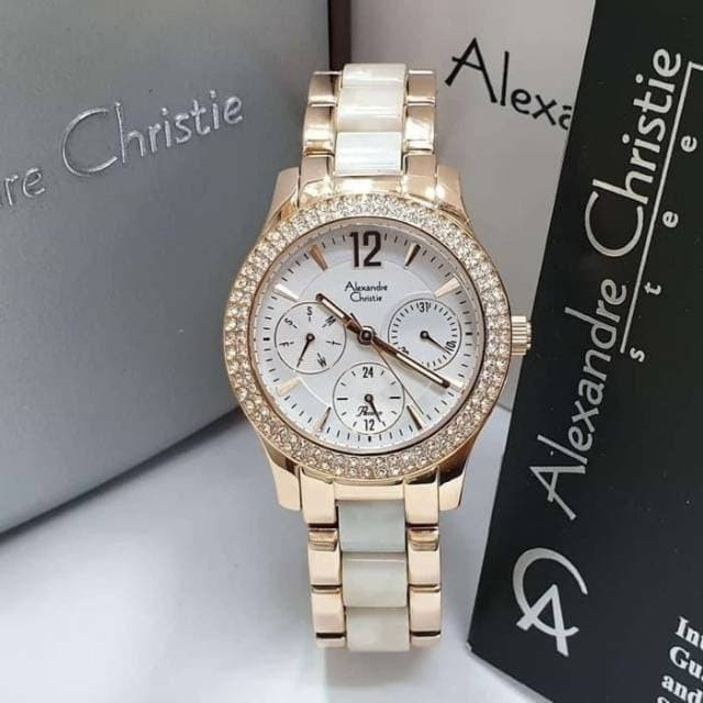 JAM TANGAN WANITA Alexandre Christie Ac 2463 BF All Stain ORIGINAL