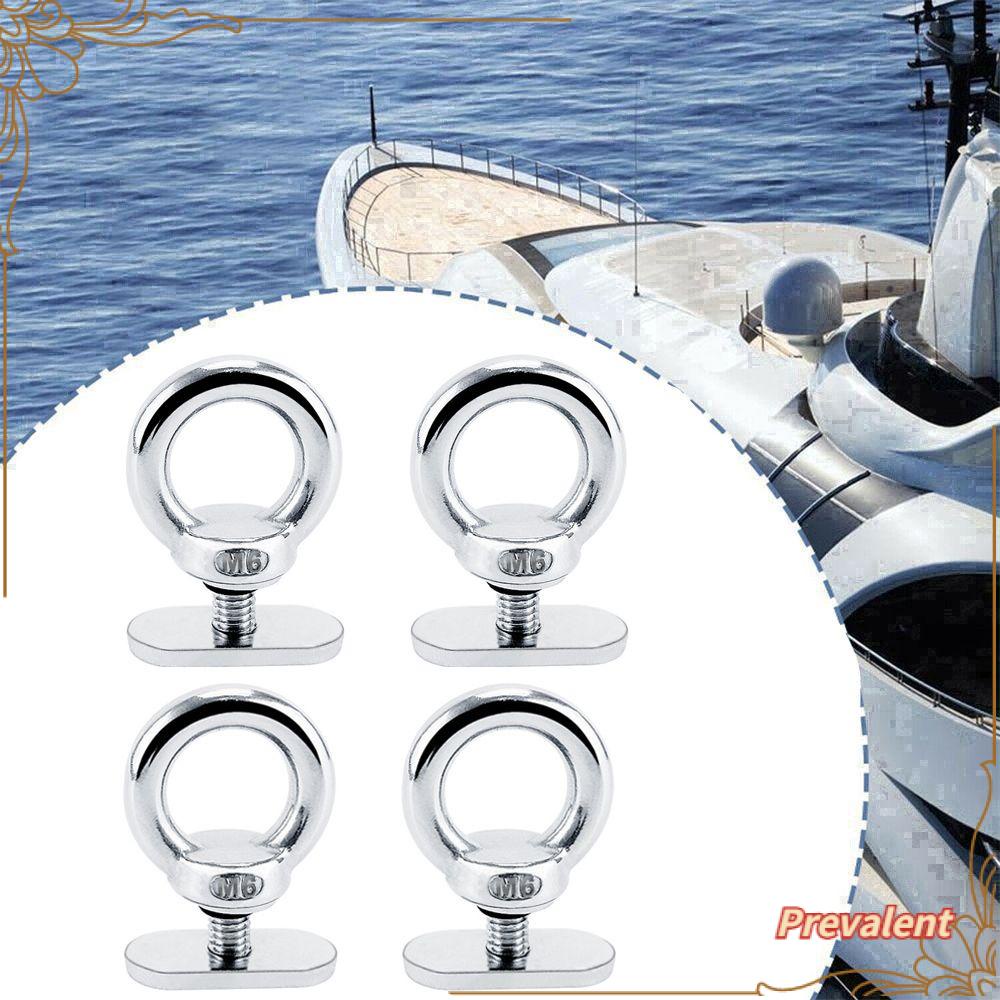Preva 4PCS Sliding Rail Lifting Ring Aksesoris Hardware Kano Perahu Kayak Tie Down Eyelet