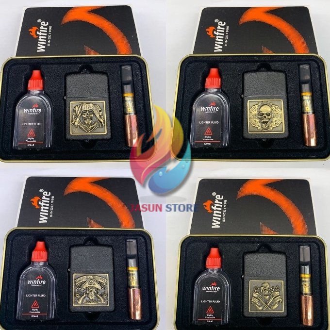 BISA COD! korek zippo motif naga timbul FULLSET zippo komplit mancis