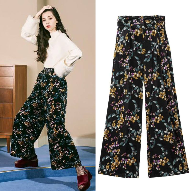 UNIQLO by GU  sailor moon print velvet cullote pants