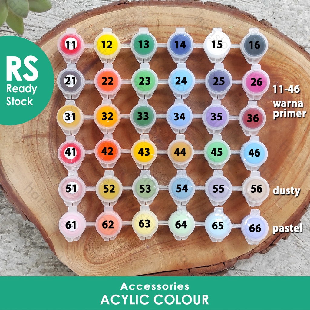 

RS 1PCS Acrylic Colour TRG / Cat Akrilik Kanvas Lukis Canvas Paint Acrylic Color 3 ml